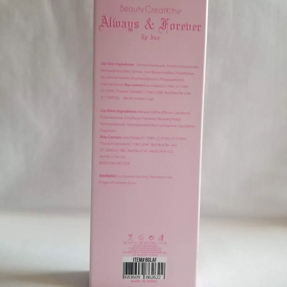 Beauty Creations - Always & Forever Lip Duo